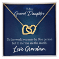 thumbnail image 3 of To Granddaughter You Are My World Inseparable Necklace, 3 of 7