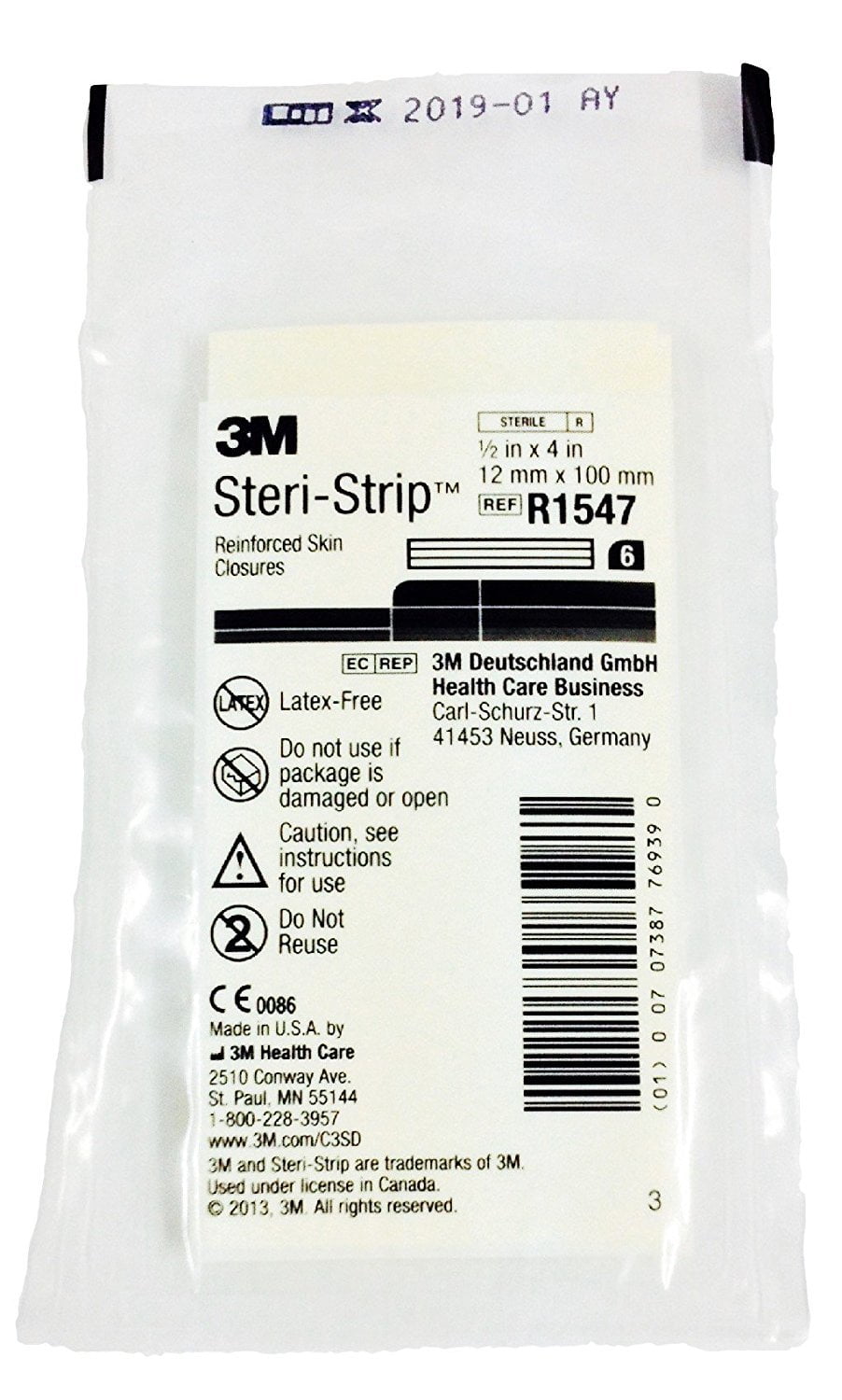 1/4x4 3M Steri-Strip Adhesive Skin Closures, 10 ENV - Wholesale