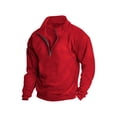 thumbnail image 1 of Fashnice Chandails en Molleton pour Hommes en Molleton Doux Chandail Col Rond Chandail en Molleton Athlétique Haut de Sport Rouge TG, 1 of 4