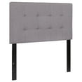 thumbnail image 1 of Bedford Tufted Upholstered Twin Size Headboard in Light Gray Fabric, 1 of 9