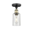 thumbnail image 2 of Innovations Lighting  Edison Clymer - 1 Light 4" Semi-Flush Mount Black Antique Brass/Seedy, 2 of 5