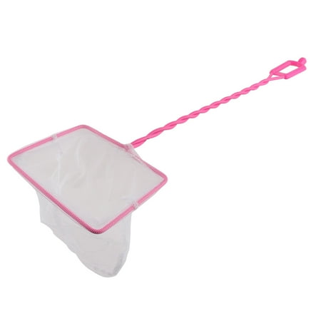 - Aquarium Plastic Twisted Handle Square Mouth Fish Landing Net Mesh 12 x 10.5cm