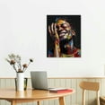 thumbnail image 2 of COMIO  African American Man Wall Art Black Man Smile Smiling Canvas Wall Art DeCor Black Afro Art Wall Decor Art Prints Black Man Magic Canvas Wall Art for Living Room Bathroom Bedroom, 2 of 4