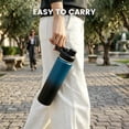 thumbnail image 6 of Hawsaiy 24 oz Insulated Stainless Steel Water Bottle with Handle, Leak-Proof Lid & Wide Mouth, Double Wall Vacuum, BPA Free, Keeps Cold & Hot, Blue/Black, 6 of 9