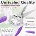 thumbnail image 2 of Garden Pruning Shears,Bypass Hand Pruner Stainless Steel Gardening Scissor,Tree Cutter Clippers Secateur Trimmer Kit Set of 3with Gardening Gloves,Purple, 2 of 12