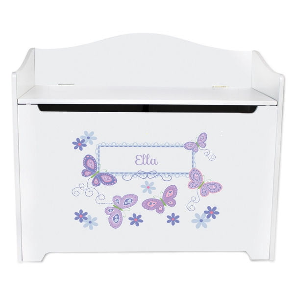 personalized toy box bench