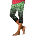 thumbnail image 2 of QUINDOS Womens Sequin Leggings High Waist Cropped Yoga Pants Shinny Slim Capris Leggings, 2 of 4