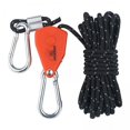 thumbnail image 1 of 2x Polea Trinquete Colgador De Cuerda Tensor De Cuerda De Viento Reflectante Para Acampar Senderismo 4mm 4m Negro, 1 of 8