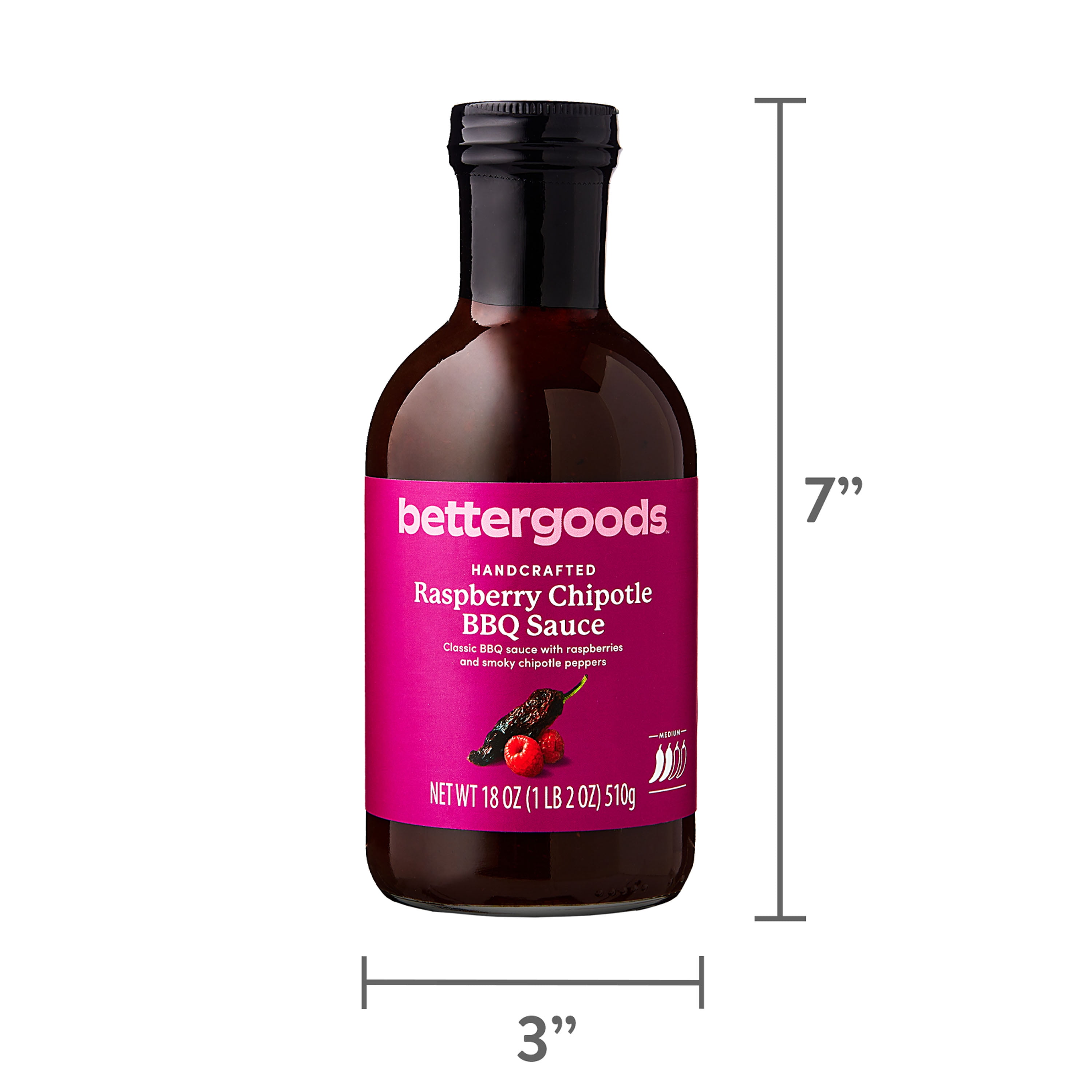 bettergoods Raspberry Chipotle BBQ Sauce, 18 oz