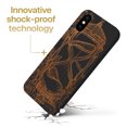 thumbnail image 3 of Case Yard Wooden Case for iPhone-XS-Max Soft TPU Silicone cover Slim Fit Shockproof Wood Protective Phone Cover for Girls Boys Men and Women Supports Wireless Charging Hourglass with Roses Design, 3 of 7