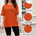 thumbnail image 4 of Hauaitttt Women's Oversized T Shirts V Neck Striped Tees Summer Half Sleeve Casual Comfy Cozy Tunic Tops Plus Size Workout Tees Womens Tops Short Sleeve Loose Fit Top Small Women Athletic Women, 4 of 8