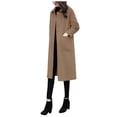 thumbnail image 2 of TAIAOJING Jackets For Women Winter Coat Coat Lapel Wool Coat Trench Jacket Long Overcoat, 2 of 8