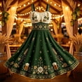 thumbnail image 5 of WAGUTH Women's Oktoberfest Print Dirndl Dresses Sleeveless Midi-Length Dress A‑Line Swing Dress for Beer Festival Party, 5 of 5