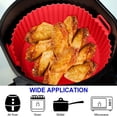 thumbnail image 1 of Airle Friteuses à Air Chaud Plateau de Cuisson Forme Ronde Poignées Doubles Résistant au Froid et à la Chaleur Antiadhésif Réutilisable de Qualité Alimentaire Accessoires pour Friteuses à Air Four Pot en Silicone, 1 of 8