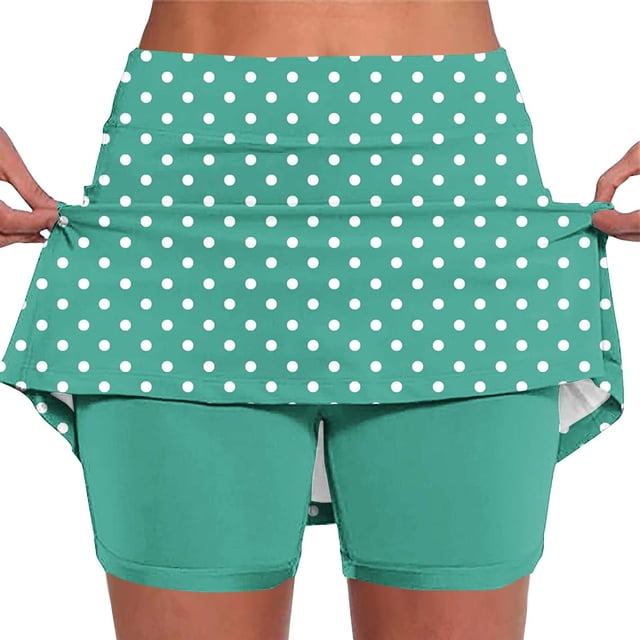 Pantalones de Yoga de Verano para Mujeres Pantalones de Jogger Ligeros de Cintura Alta con Bolsillos Y Pantalones Cortos de Falda, Impresión, Casual