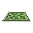 thumbnail image 2 of Ahgly Company Machine Washable Indoor Rectangle Checkered Turquoise Blue Modern Area Rugs, 2' x 4', 2 of 4