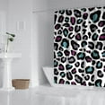 thumbnail image 3 of Unique Leopard Print Waterproof Shower Curtain Fabric Bathroom Shower Curtain Featuring Dynamic Animal Spots Romantic Tropical Pattern Abstract Glitter Texture Cute Cartoon Style Machine Washable with, 3 of 5