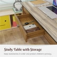 thumbnail image 6 of Gymax Kids Desk & Chair Set Study Table Writing Workstation w/ Drawer Walnut, 6 of 10