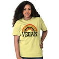 thumbnail image 4 of Vegan Rainbow Vegetarian Hippie Cute Plus Size Crewneck Graphic Tee Shirt Brisco Brands 2X, 4 of 5