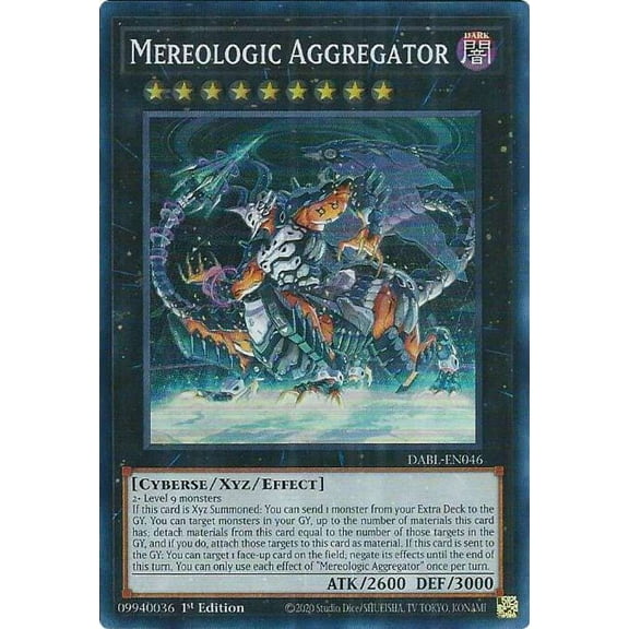 YuGiOh Darkwing Blast Super Rare Mereologic Aggregator DABL-EN046