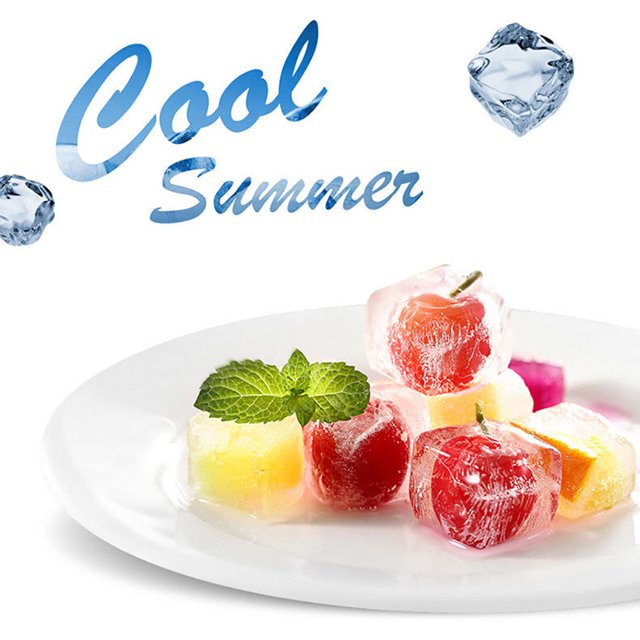 Bandeja de cubitos de hielo de silicona Contenedor de moldes de cubitos de hielo Cubos congelados 36 compartimentos con tapa para bares Hogares Fiesta yeacher estándar