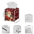 thumbnail image 3 of POLERO Square Tissue Box Cover - Waterproof PU Leather Tissues Cube Boxes Holder Aesthetic Desk Decor for Room, Home & Office - Christmas Santa Snowman, 3 of 7
