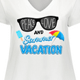thumbnail image 4 of Inktastic Sunglasses Peace Love And Summer Vacation Women's Plus Size V-Neck T-Shirt, 4 of 5