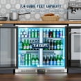 thumbnail image 2 of Coolski Undercounter Beverage Refrigerator, 36’’ Wide Commercial Back Bar Cooler Fridge with 2 Glass Doors, ETL NSF Approved, 2 of 8