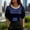 c01Blue, variant on Women's Elegant Pearl Crew Neck Satin Top Dressy Casual Solid Color Short Sleeve Formal Office Work Shirt Silk Blouse Green L