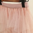 thumbnail image 4 of Dwaogom Women's Tulle Skirt Asymmetrical Pleated Elastic High Waist Layered Tutu Skirt Casual Cocktail Party A-Line Mesh Midi Skirt Woman Temperament Slim A-Line Irregular Net Yarn Puffy Skirt, 4 of 8