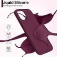 thumbnail image 3 of Shockproof Liquid Silicone Designed for iPhone 12 Case and iPhone 12 Pro Case Gel Rubber Full Body Protection Anti-Shock Cover Case Drop Protection 6.1inch-WineRed, 3 of 11