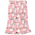 thumbnail image 2 of Pofeuu Cute Pink Snowman Cat Print Ultra-Soft Micro Fleece Blanket,for Bed Or Sofa,All Season Throw Blankets Flannel Blanket-80"x60", 2 of 7