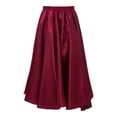 thumbnail image 2 of Alvivi Girls Long Full Circle Dance Skirt Gypsy Latin Spanish Flamenco Skirts Ballroom Dancewear Burgundy 11-12, 2 of 6