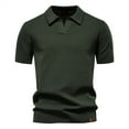 thumbnail image 2 of pstuiky Camisas casuales de manga corta para hombre, Suéter informal de manga corta con cuello vuelto, cómodo y liso para hombre camisas casuales para hombre m, 2 of 4