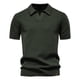 thumbnail image 2 of pstuiky Camisas casuales de manga corta para hombre, Suéter informal de manga corta con cuello vuelto, cómodo y liso para hombre camisas casuales para hombre m, 2 of 4