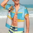 thumbnail image 7 of Sikiie Cute Dog In Bath Print Men's Hawaiian Shirt, Summer Beach Button Pocket Short Sleeve T-Shirt,3X-Large, 7 of 7