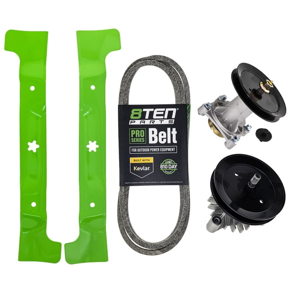8TEN Blade Spindle Belt Kit for Husqvarna 532187281 583581401 38-inch Deck MK1009754