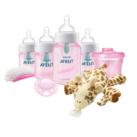 UPC: 0075020093691 | Philips Avent Anti-colic Baby Bottle with AirFree Vent Newborn Gift Set with Snuggle Pink SCD307/02
