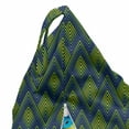 thumbnail image 5 of Wave Lounger Chair Bag, Abstract Chevron Zigzag Inspired Geometric Motif Depiction in Vibrant Colors, High Capacity Storage with Handle Container, Lounger Size, Indigo Apple Green, by Ambesonne, 5 of 5
