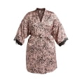thumbnail image 4 of Joyspun Women’s Lace Trim Satin Robe, Sizes S to 3X, 4 of 5