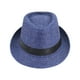 thumbnail image 1 of Sombrero de paja para niños, sombrero de playa, transpirable, duradero, cómodo, sombrero de copa, sombreros para el sol para Azul marino, 1 of 7