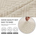 thumbnail image 6 of HUGNEO 1 Piece Stretch Sofa Cover, Jacquard Slipcover with Elastic Bottom, Washable & Pet Friendly Furniture Protector for Sofa, Beige, 6 of 11