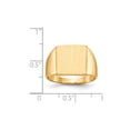 thumbnail image 5 of Real 14kt Yellow Gold 13.0x13.0mm Open Back Men's Signet Ring Size: 10; for Adults and Teens; for Women and Men, 5 of 5