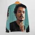 thumbnail image 3 of Johnny Depp Unisex Sweater Long Sleeve Round Neck Pullover Jumper Fall Winter Clothes Print Tops Blouse XL, 3 of 6