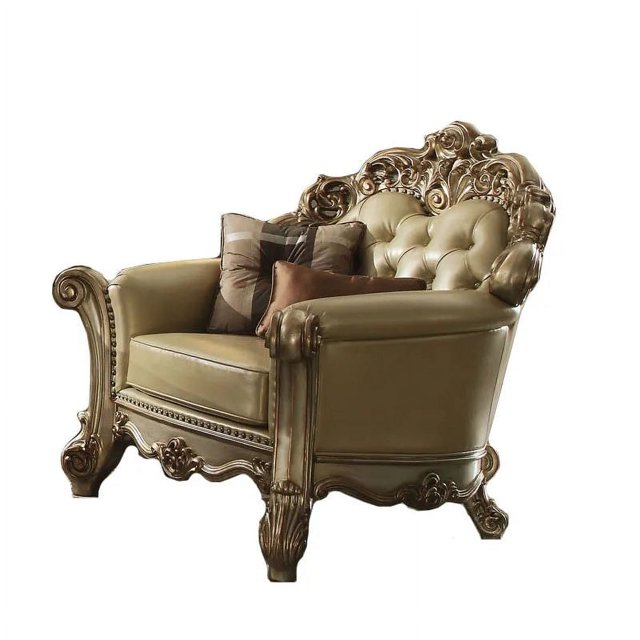 European style solid wood carved large unit sofa combination luxury living room leather sofa My Lux Decor Round
