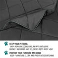 thumbnail image 4 of PetAmi Premium Cooling Dog Blanket | Lightweight Fluffy Pet Throw Blanket Bed Cover for Dogs, Cat, Puppies | Pet Blanket Furniture Protector Couch Sofa | Reversible Fuzzy Cozy | 90x90, Grey, 4 of 8