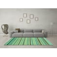 thumbnail image 3 of Ahgly Company Indoor Rectangle Abstract Light Blue Modern Area Rugs, 2' x 3', 3 of 4