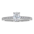thumbnail image 2 of 14K White Gold 3/4 cttw. Certified Diamonds Oval-cut Engagement Ring by Hollywood Hills Jewelers, 2 of 6
