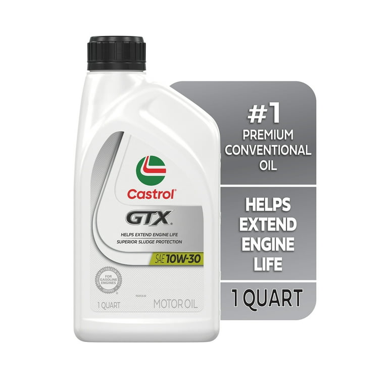 Castrol GTX 10W-30 Conventional Motor Oil, 1 Quart - Walmart.com