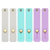 Uxcell 6 Pcs Phone Loop Finger Holder Silicone Phone Strap Grip Holder for Most Smartphones White,Green Blue,Purple